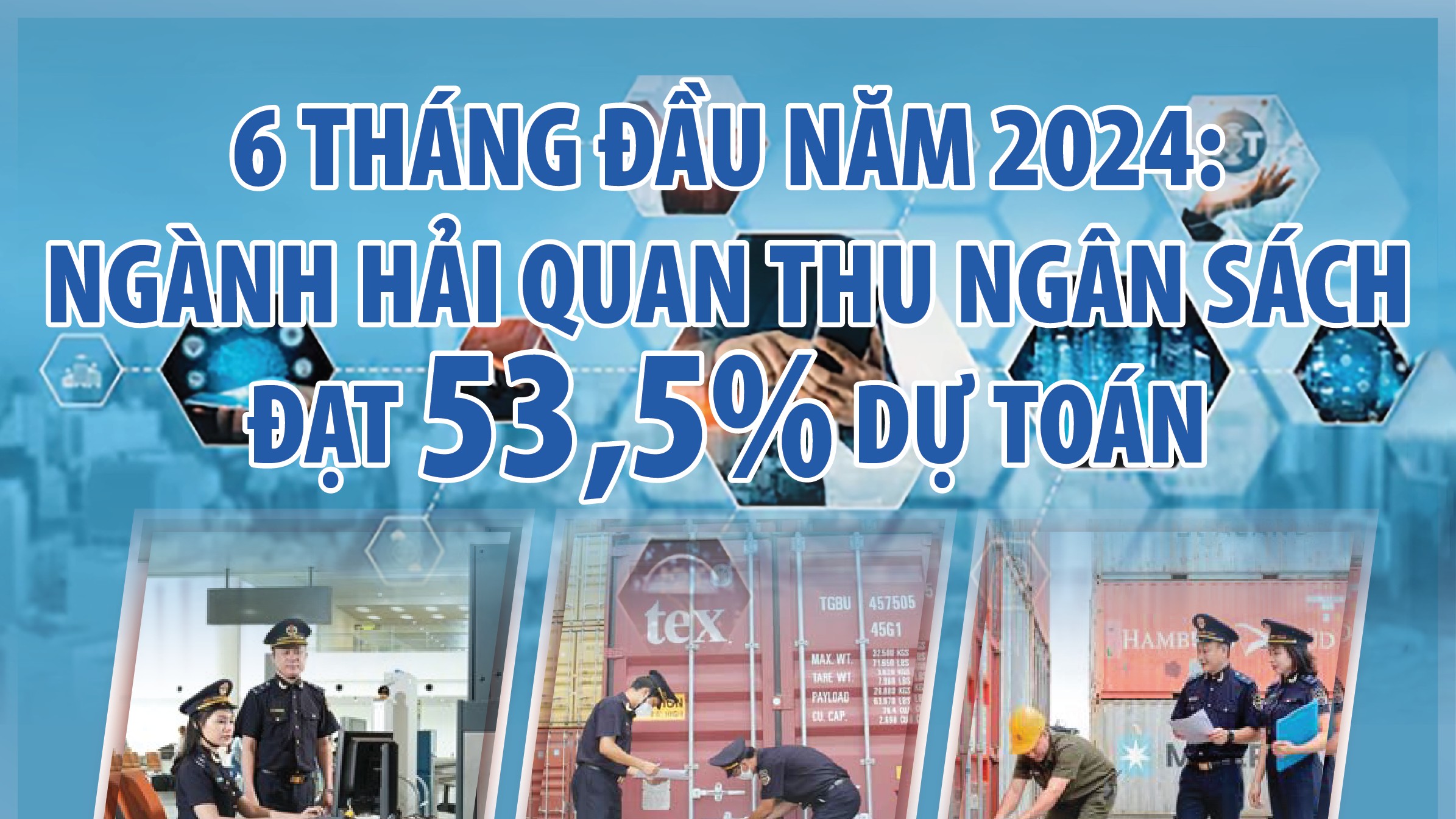 Infographics: Ngành Hải quan và những điểm sáng nổi bật trong 6 tháng đầu năm 2024