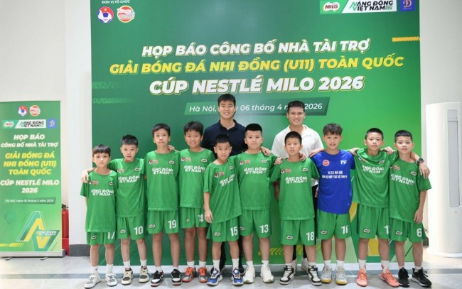 Nestlé MILO đồng hành Giải U11 toàn quốc 2026, lan tỏa tinh thần thể thao học đường