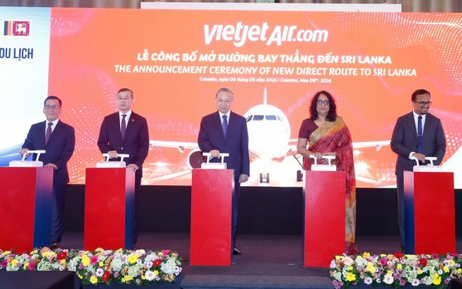 Vietjet khai mở đường bay TP. Hồ Chí Minh - Colombo, thúc đẩy hợp tác Việt Nam - Sri Lanka