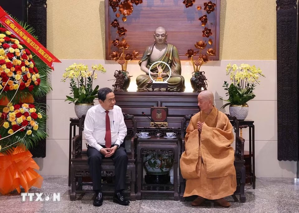 Chủ tịch Quốc hội Trần Thanh Mẫn chúc mừng Đại lễ Phật đản tại TPHCM