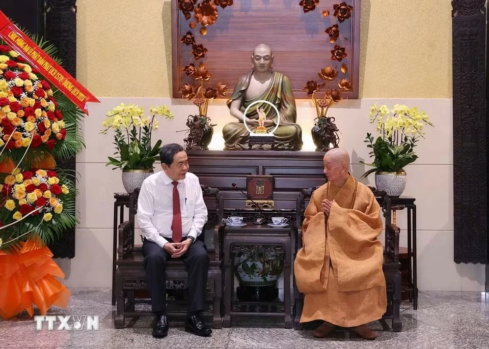 Chủ tịch Quốc hội Trần Thanh Mẫn chúc mừng Đại lễ Phật đản tại TPHCM