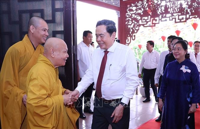 Chủ tịch Quốc hội Trần Thanh Mẫn chúc mừng Đại lễ Phật đản tại TPHCM