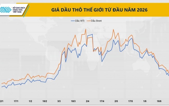 Giá dầu giảm xuống mức thấp nhất kể từ xung đột Trung Đông cuối tháng 2