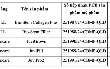 Thu hồi, tiêu hủy 5 sản phẩm mỹ phẩm của Công ty TNHH Kencare Việt Nam